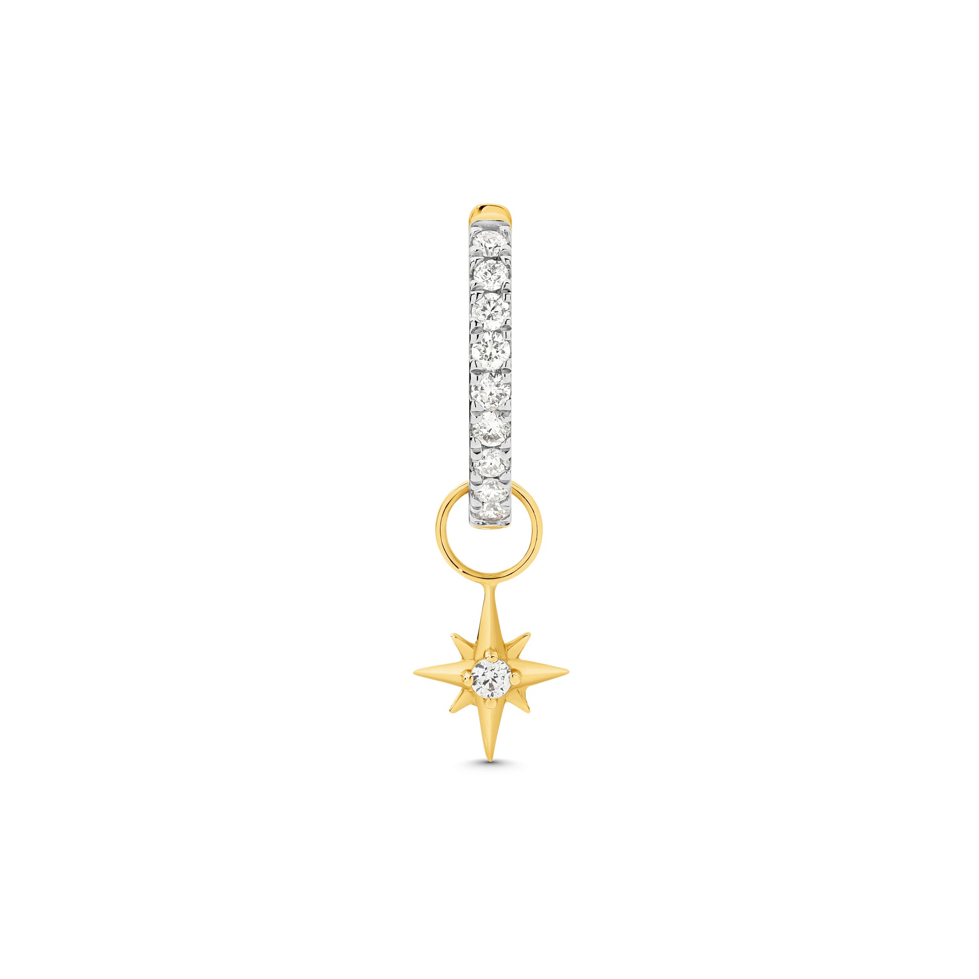 Charm 0.02ct Solid Yellow Gold — top view