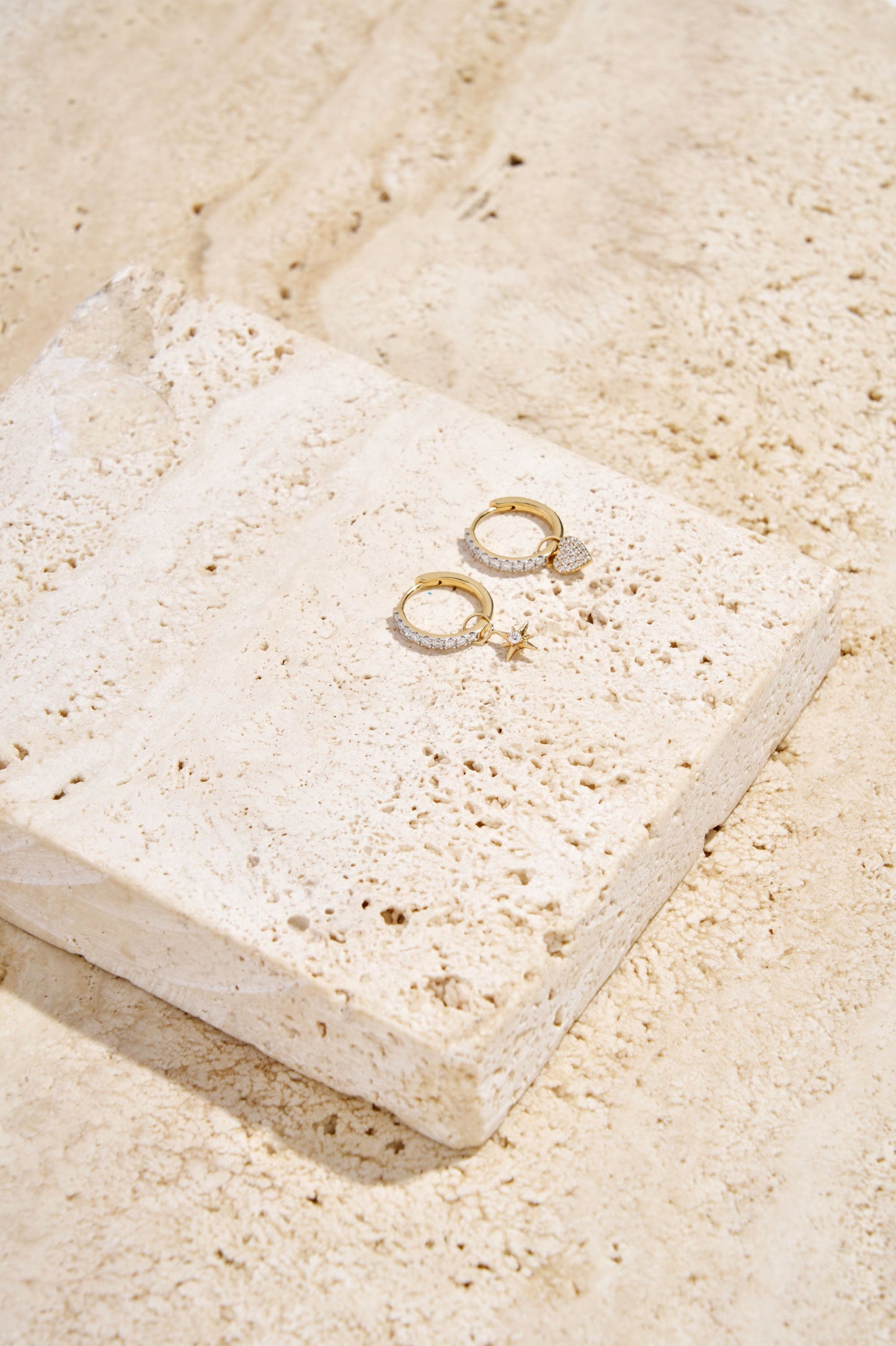 Charm 0.02ct Solid Yellow Gold — side view