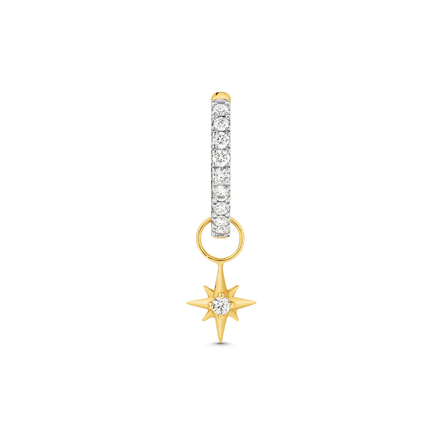 Charm 0.02ct Solid Yellow Gold — top view