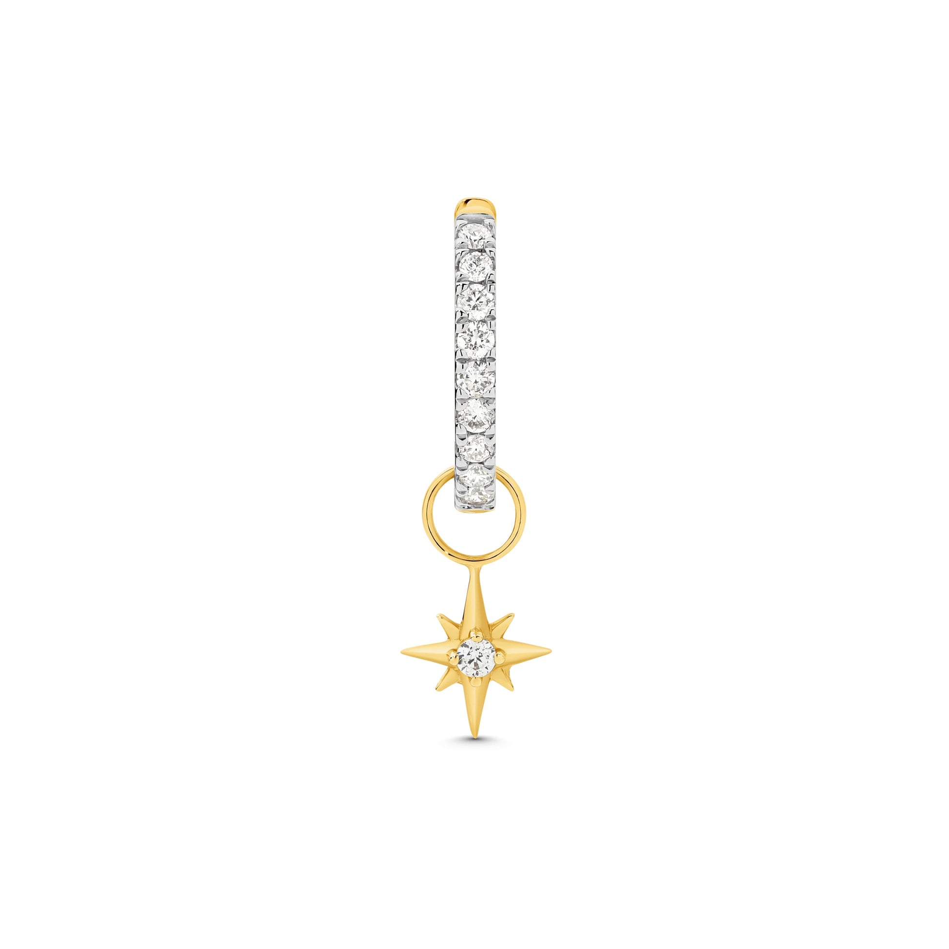 Charm 0.02ct Solid Yellow Gold — top view