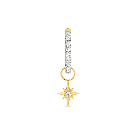 Charm 0.02ct Solid Yellow Gold — top view