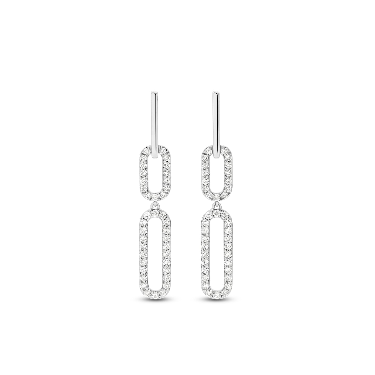 Drop Earrings 0.43ct Solid Gold — top view
