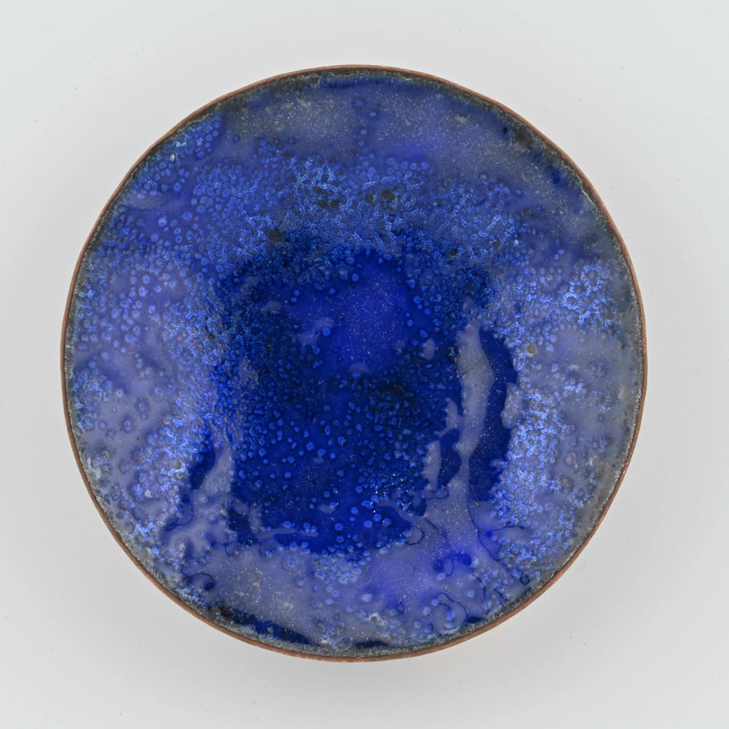 Enameled Copper Bowl "Blue Jeans"