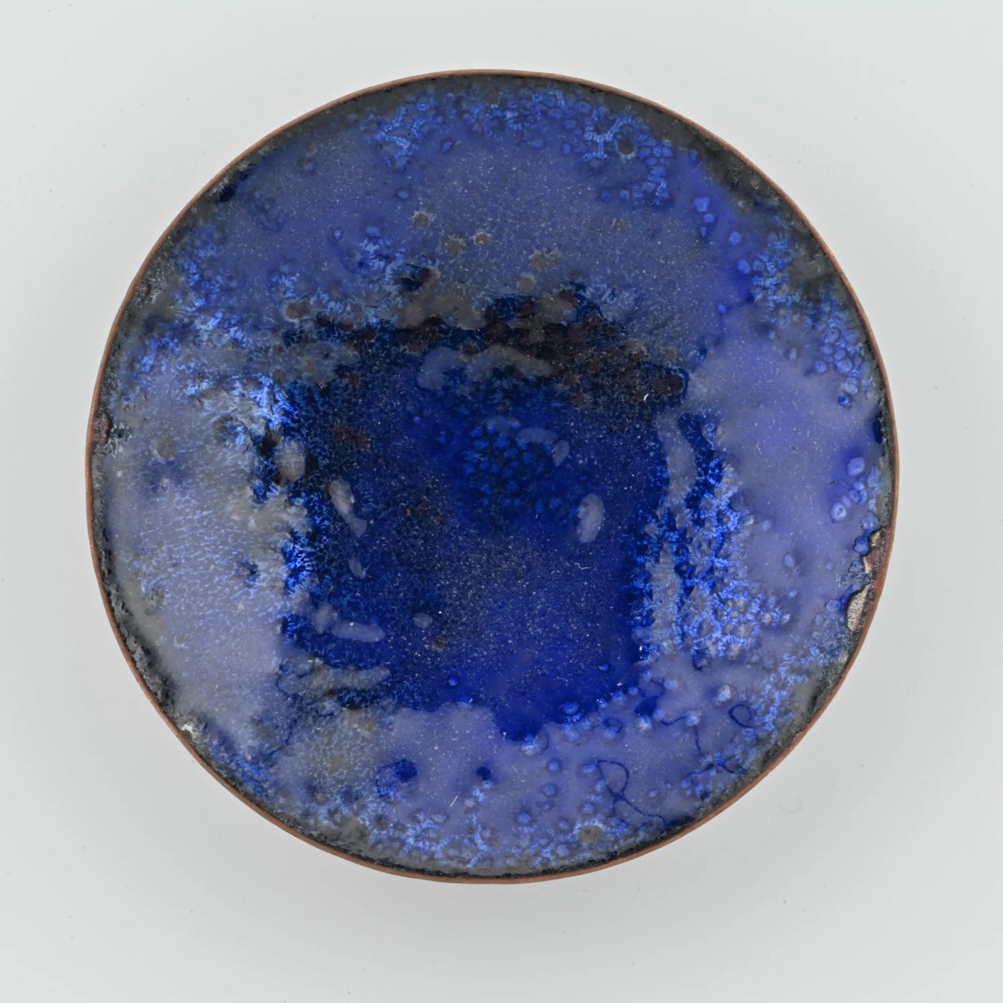 Enameled Copper Bowl "Blue Jeans"