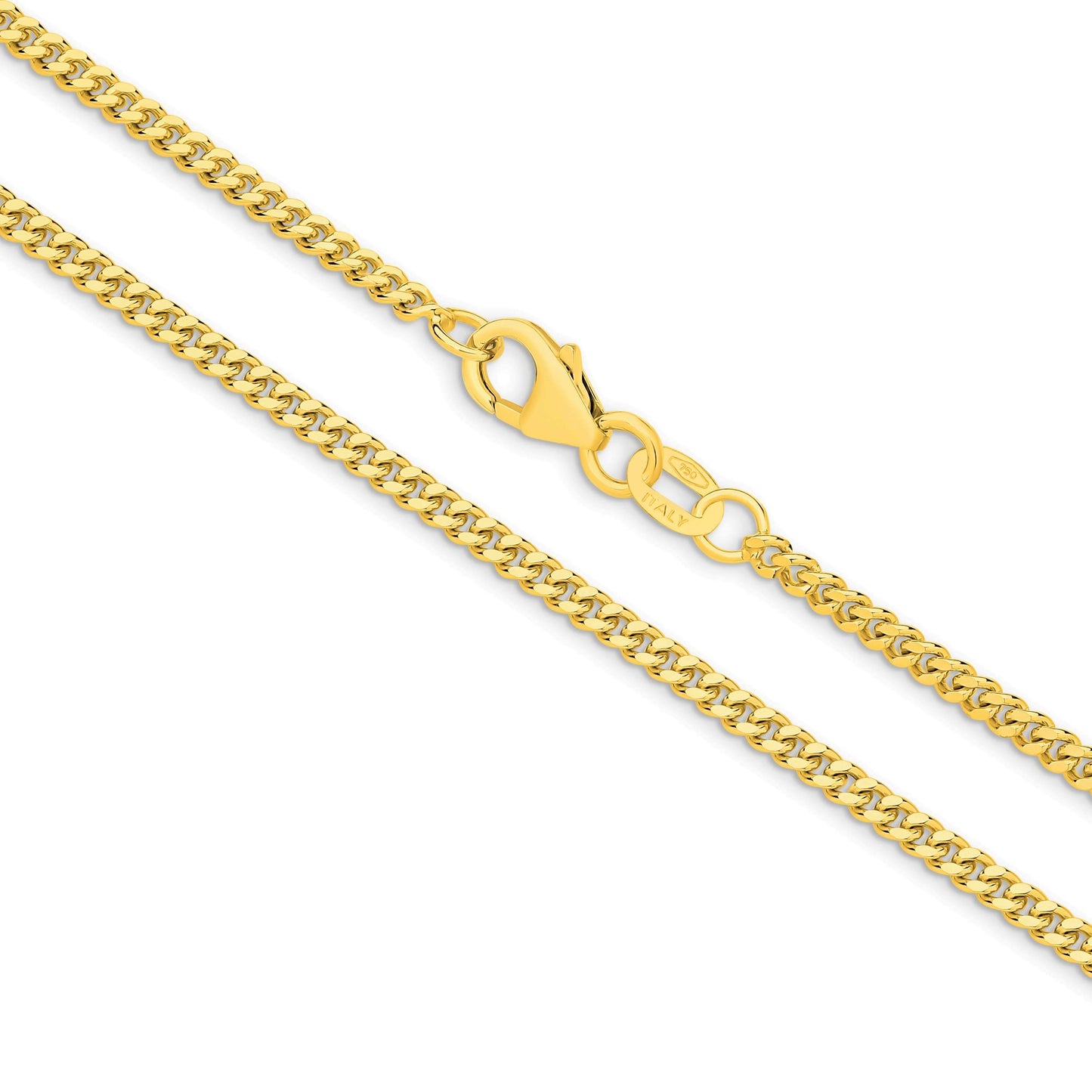 Gold Diamond Cut Curb 2.1mm