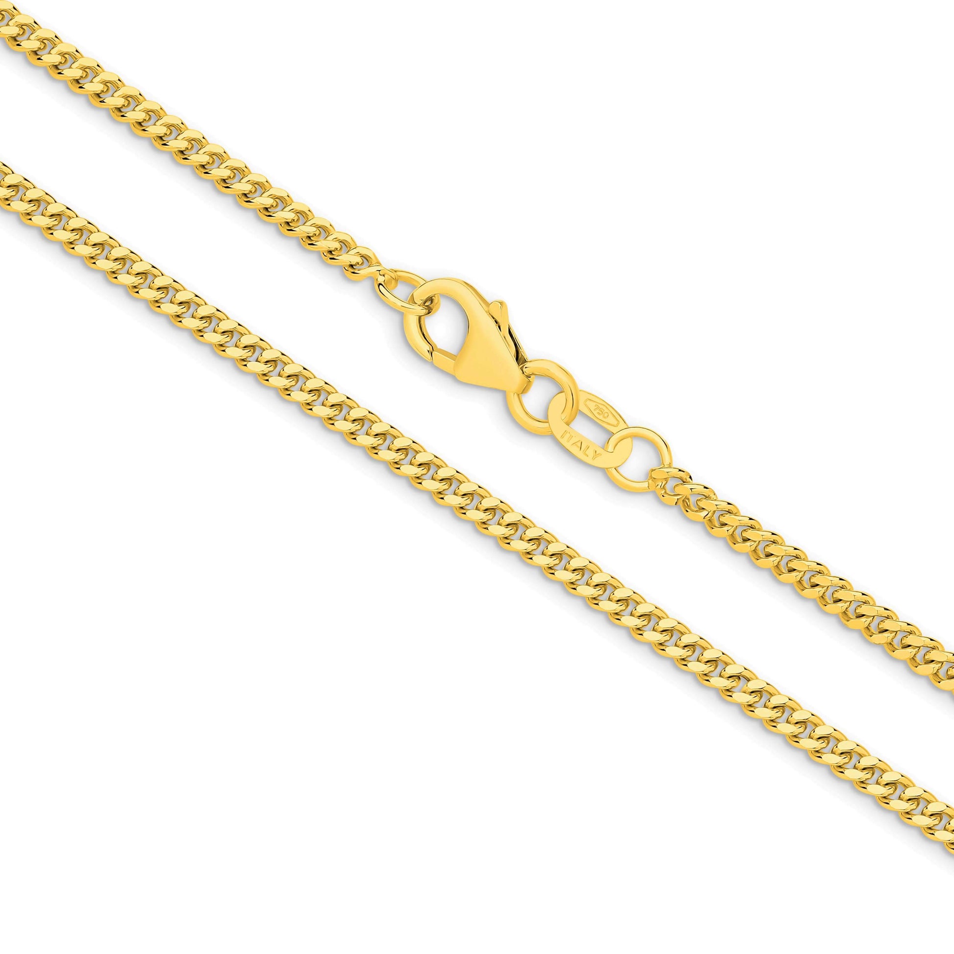 Gold Diamond Cut Curb 2.1mm