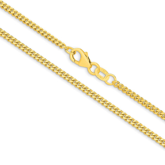 Gold Diamond Cut Curb 2.1mm