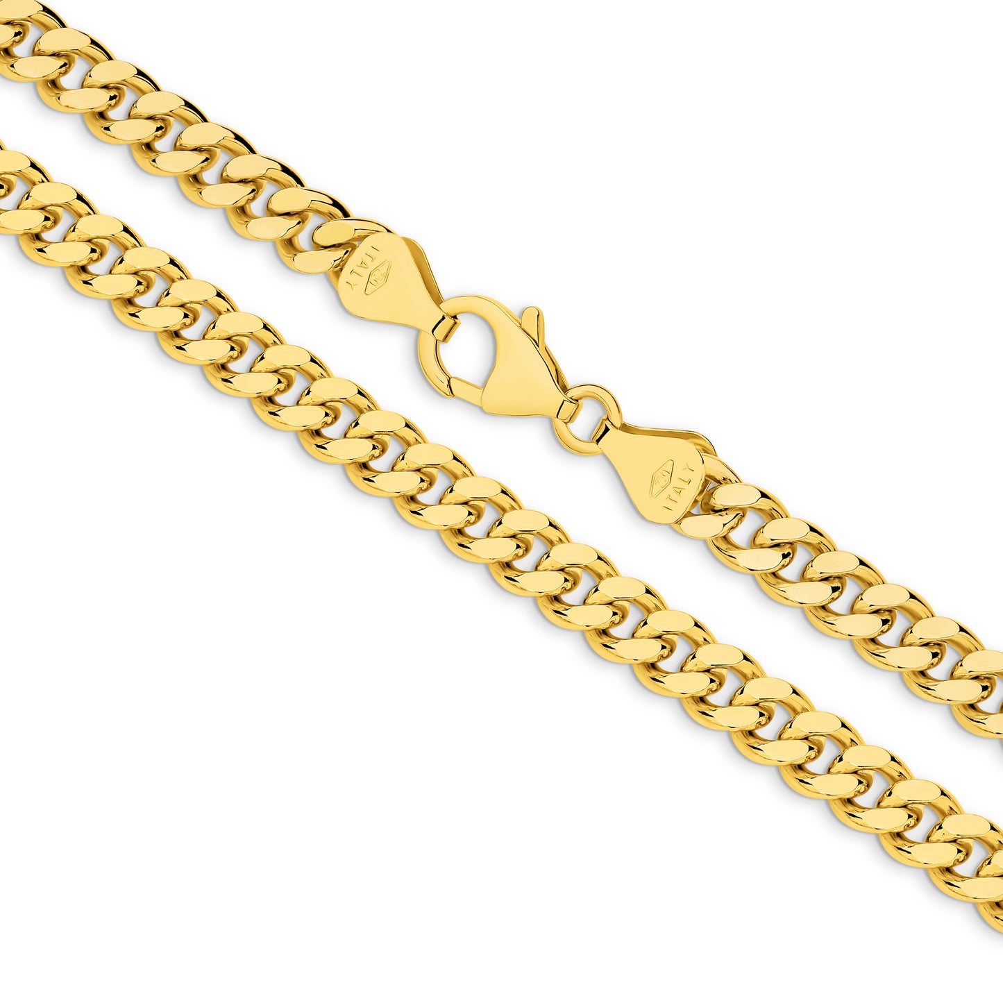 Gold Diamond Cut Curb 5.4mm