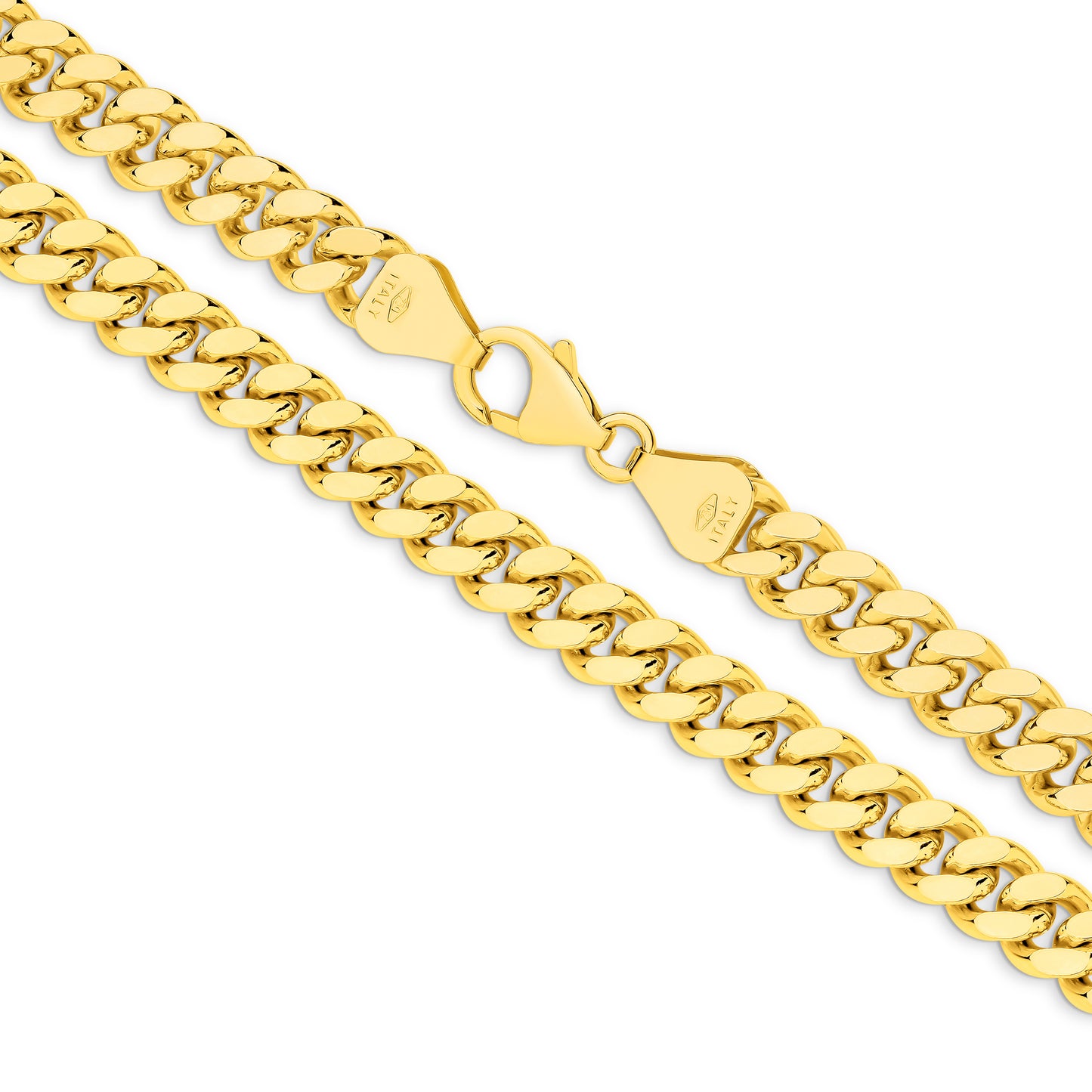 Gold Diamond Cut Curb 7.1mm