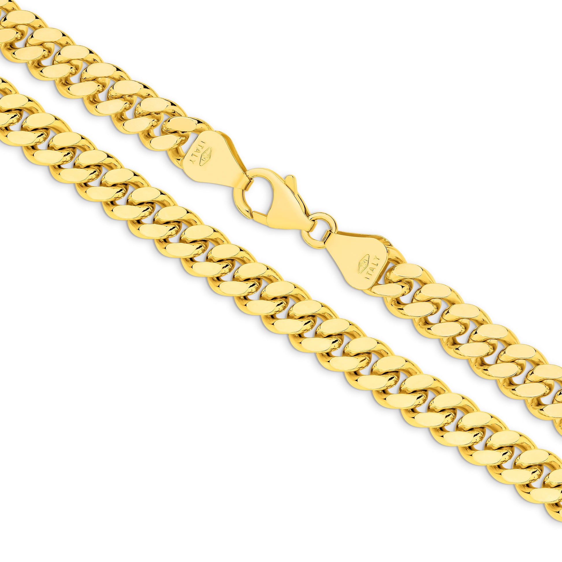 Gold Diamond Cut Curb 7.1mm