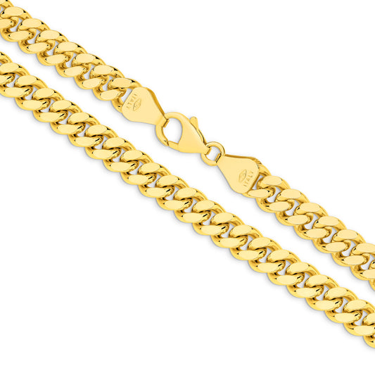 Gold Diamond Cut Curb 7.1mm