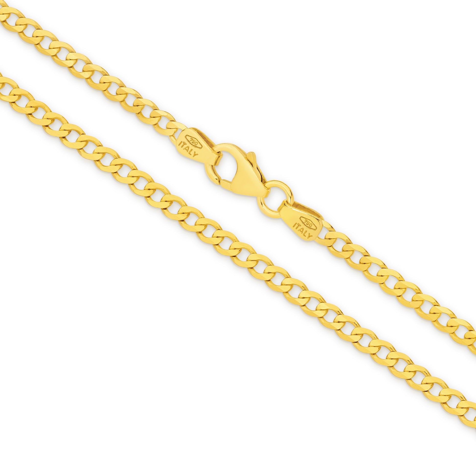 Gold Diamond Cut Flat Curb 2.4mm