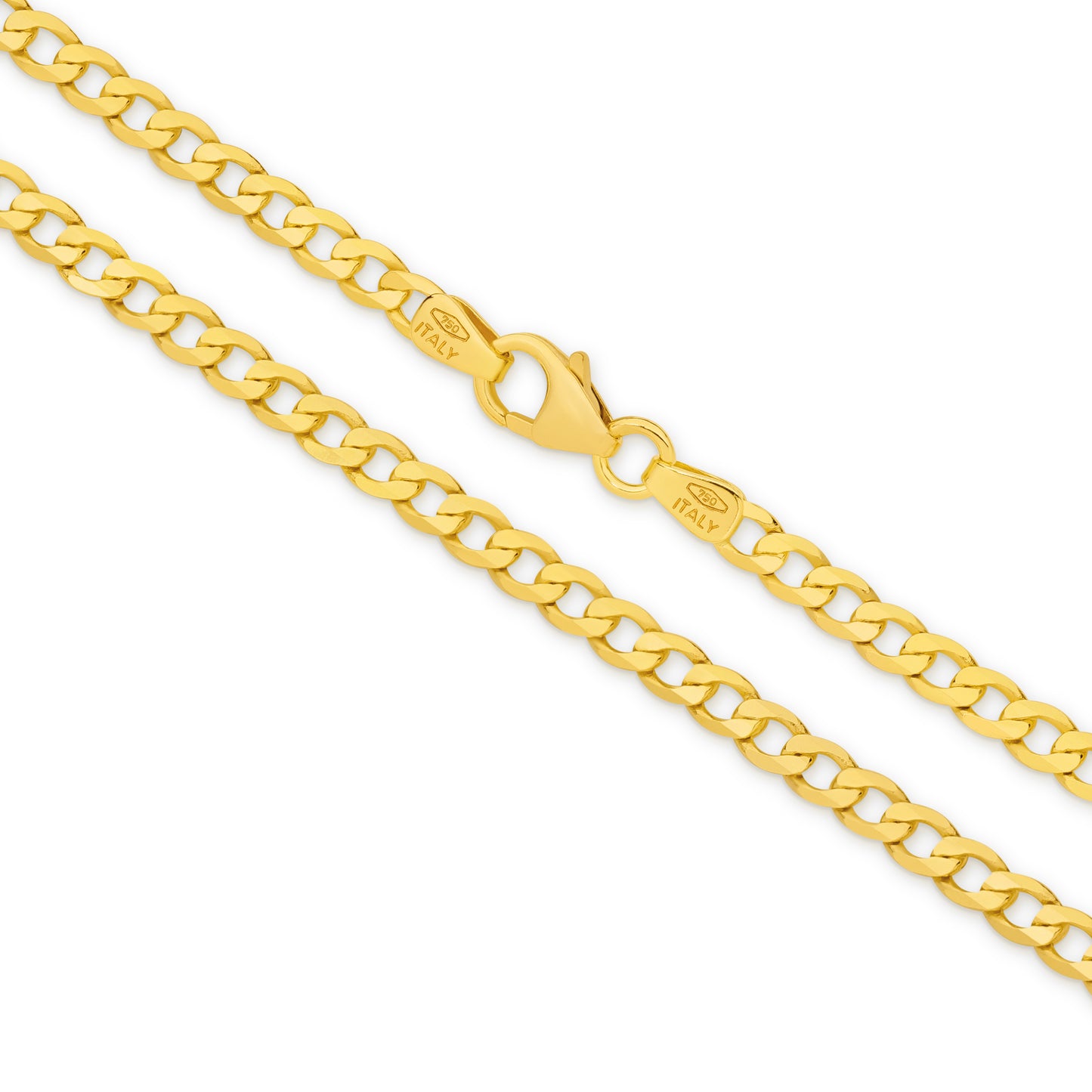 Gold Diamond Cut Flat Curb 3mm