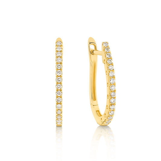 Diamond Inside-Out Hoop Earrings in Solid 18ct Gold