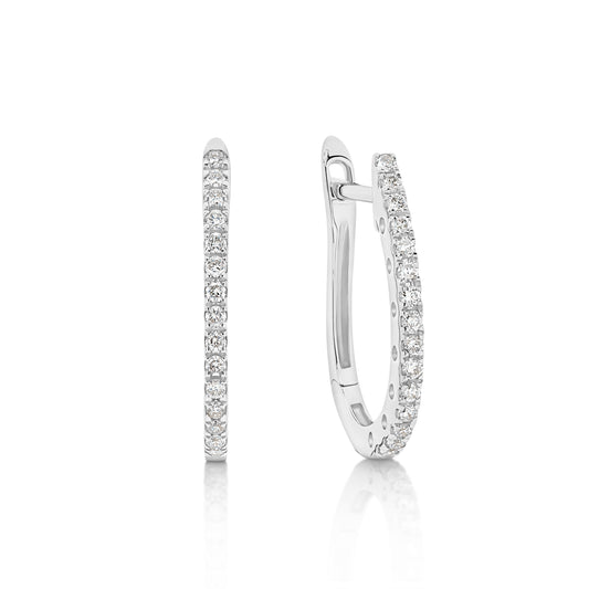 Diamond Inside-Out Hoop Earrings in Solid 18ct Gold