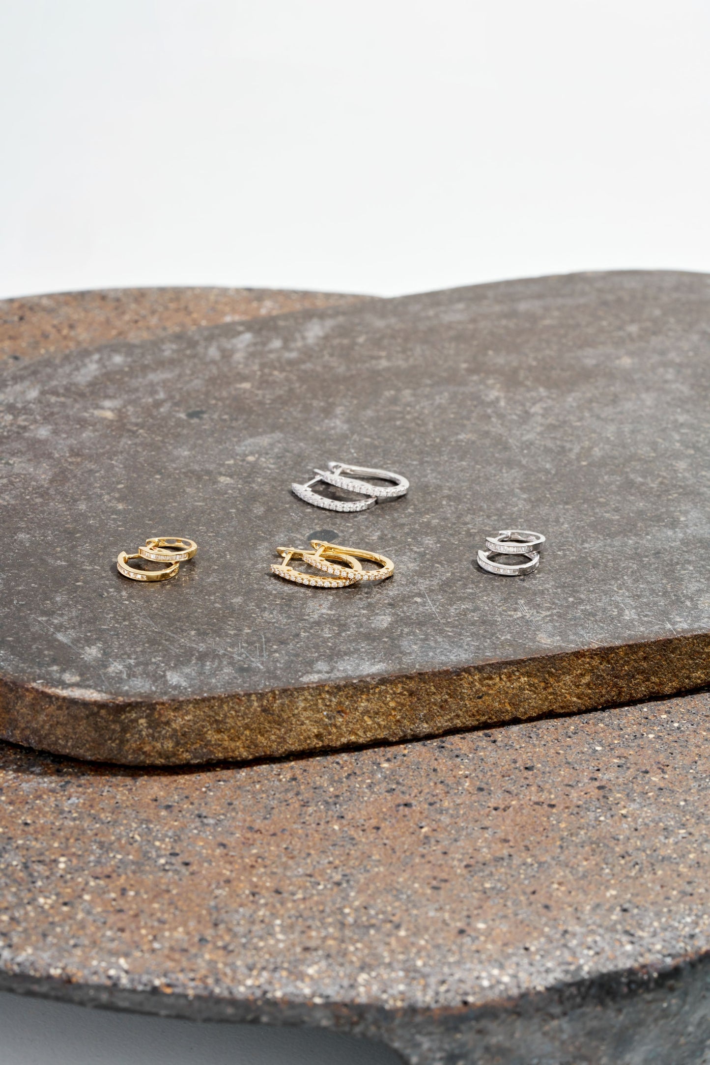 Diamond Inside-Out Hoop Earrings in Solid 18ct Gold