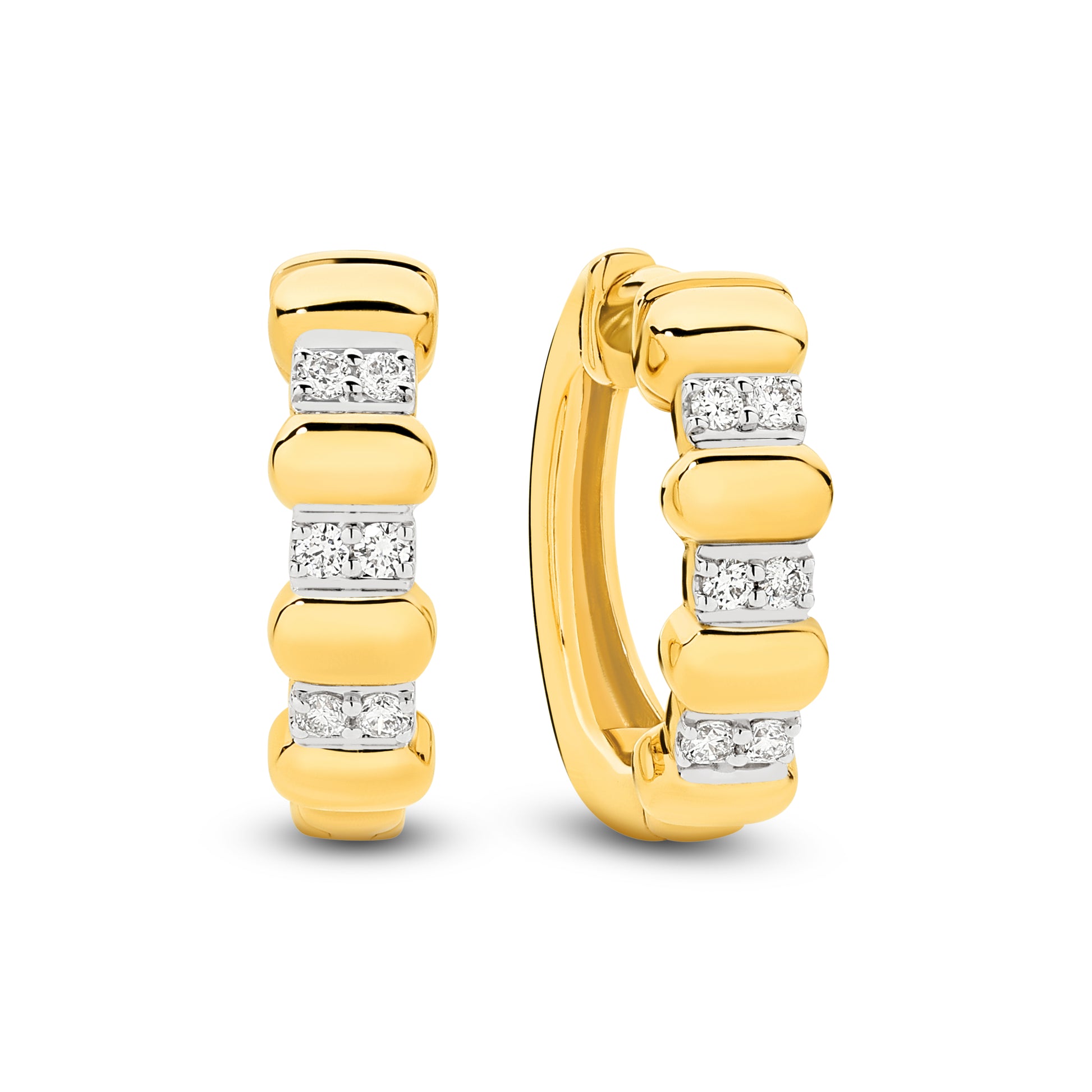 Hoop Earrings 0.1ct Solid Yellow Gold — main view