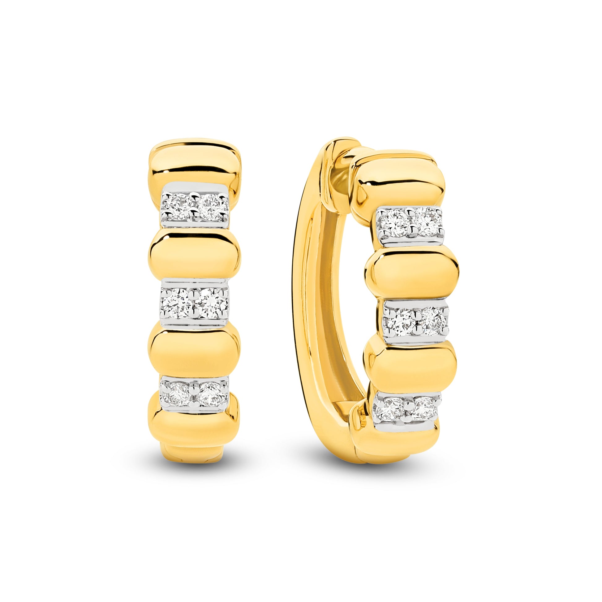 Hoop Earrings 0.1ct Solid Yellow Gold — main view