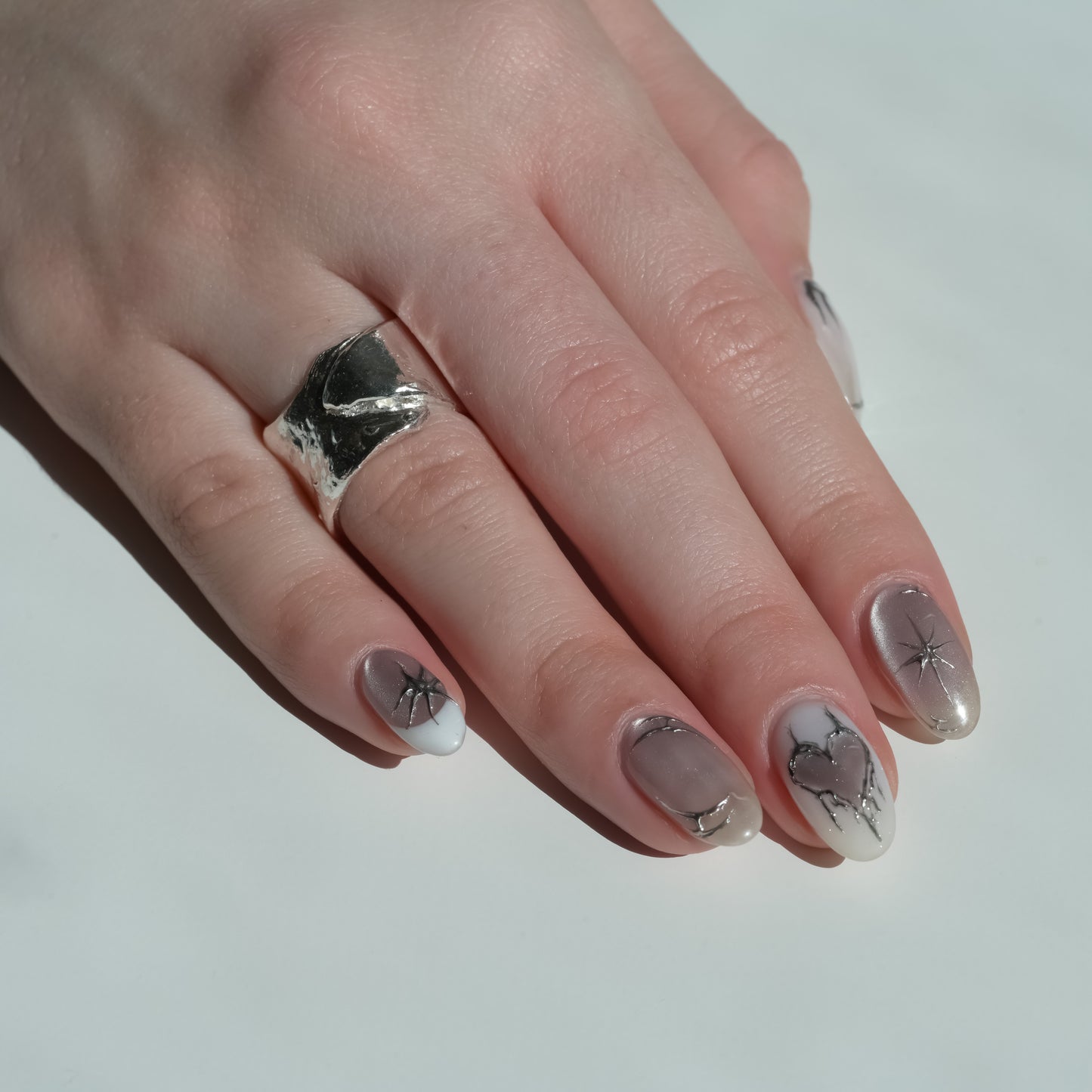 Melted Silver Ring Tidebreak — handmade in Australia