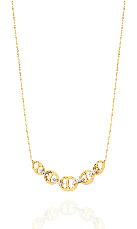 Necklace  0.12ct Solid Yellow Gold — main view