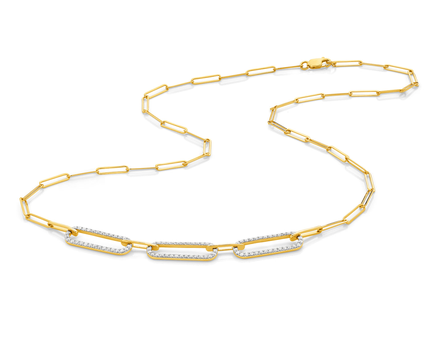 Necklace 0.7ct Solid Gold — top view 2