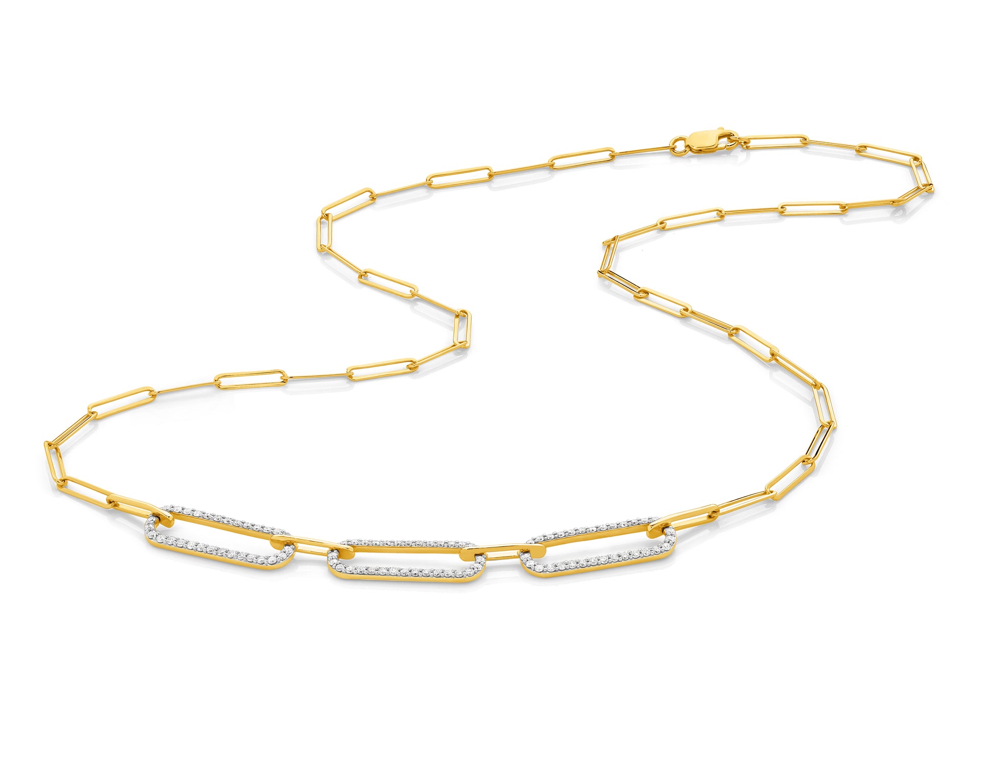 Necklace 0.7ct Solid Gold — top view 2