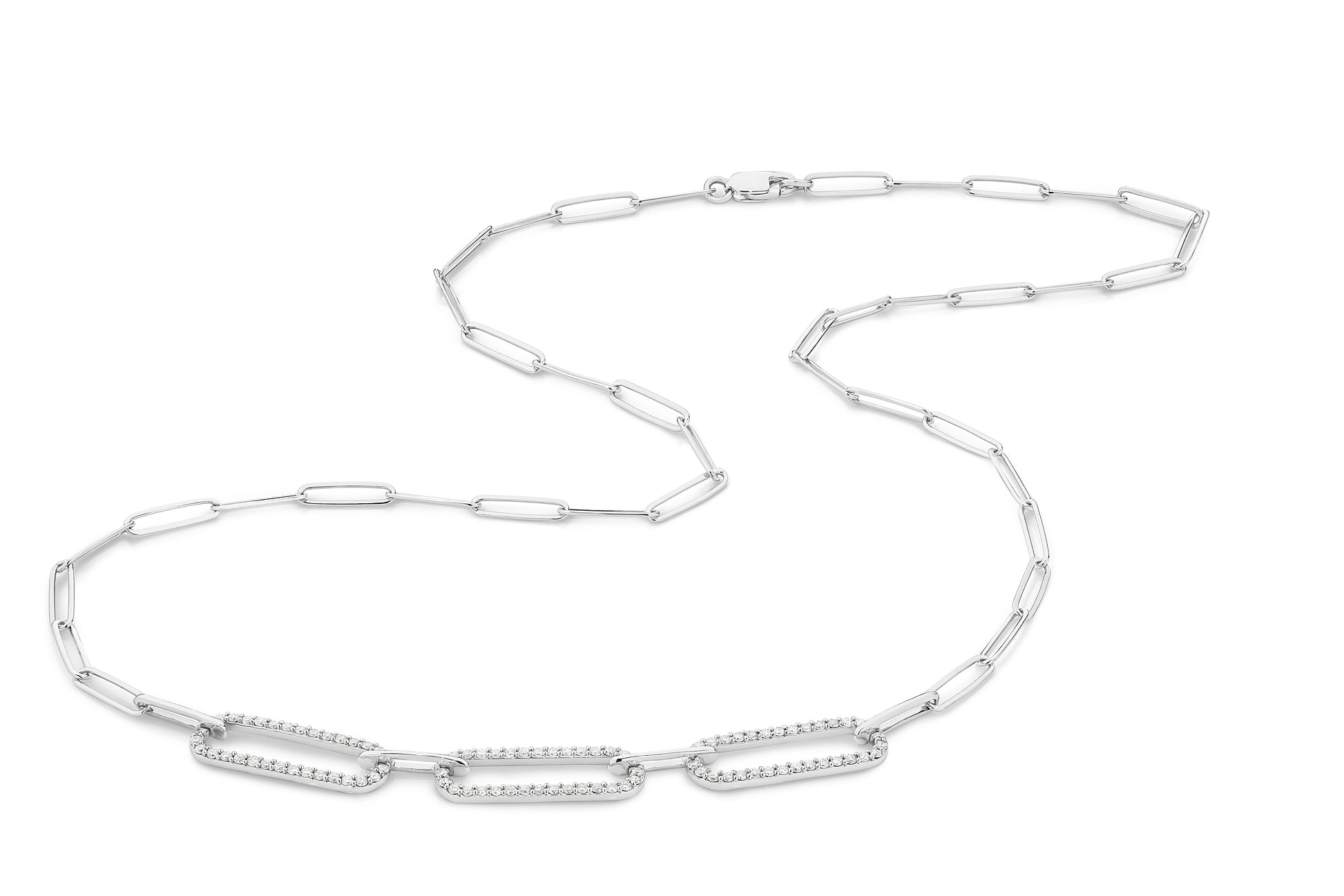 Necklace 0.7ct Solid Gold — top view
