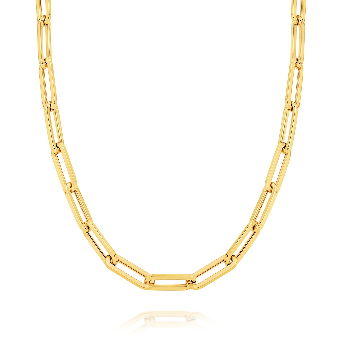 Paperclip Chain - 50cm Solid 18ct Yellow Gold — main view