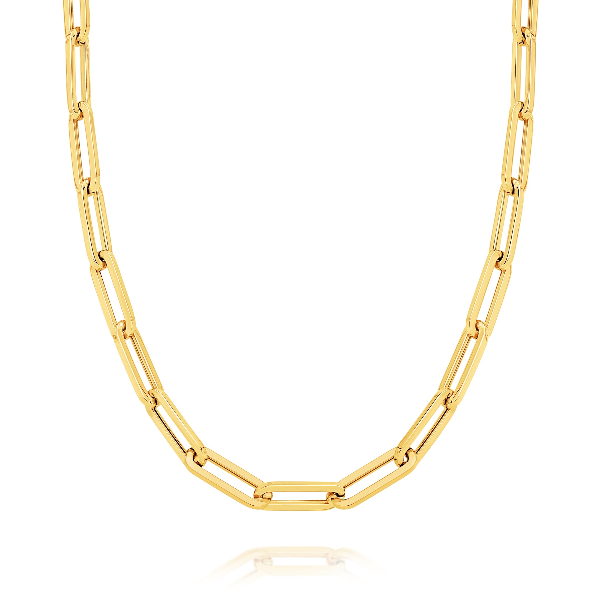 Paperclip Chain - 50cm Solid 18ct Yellow Gold — main view