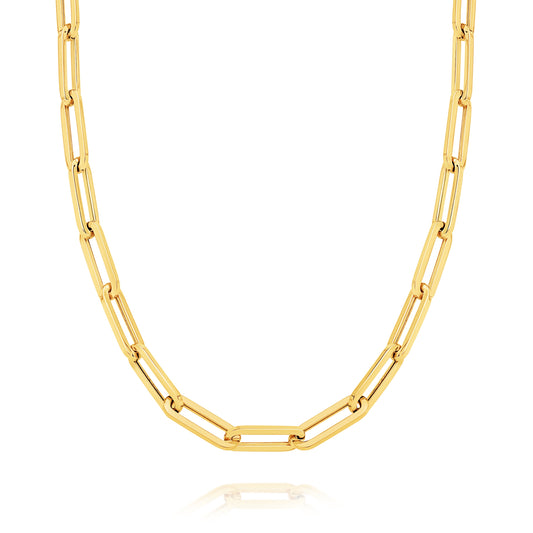 Paperclip Chain - 50cm Solid 18ct Yellow Gold — main view