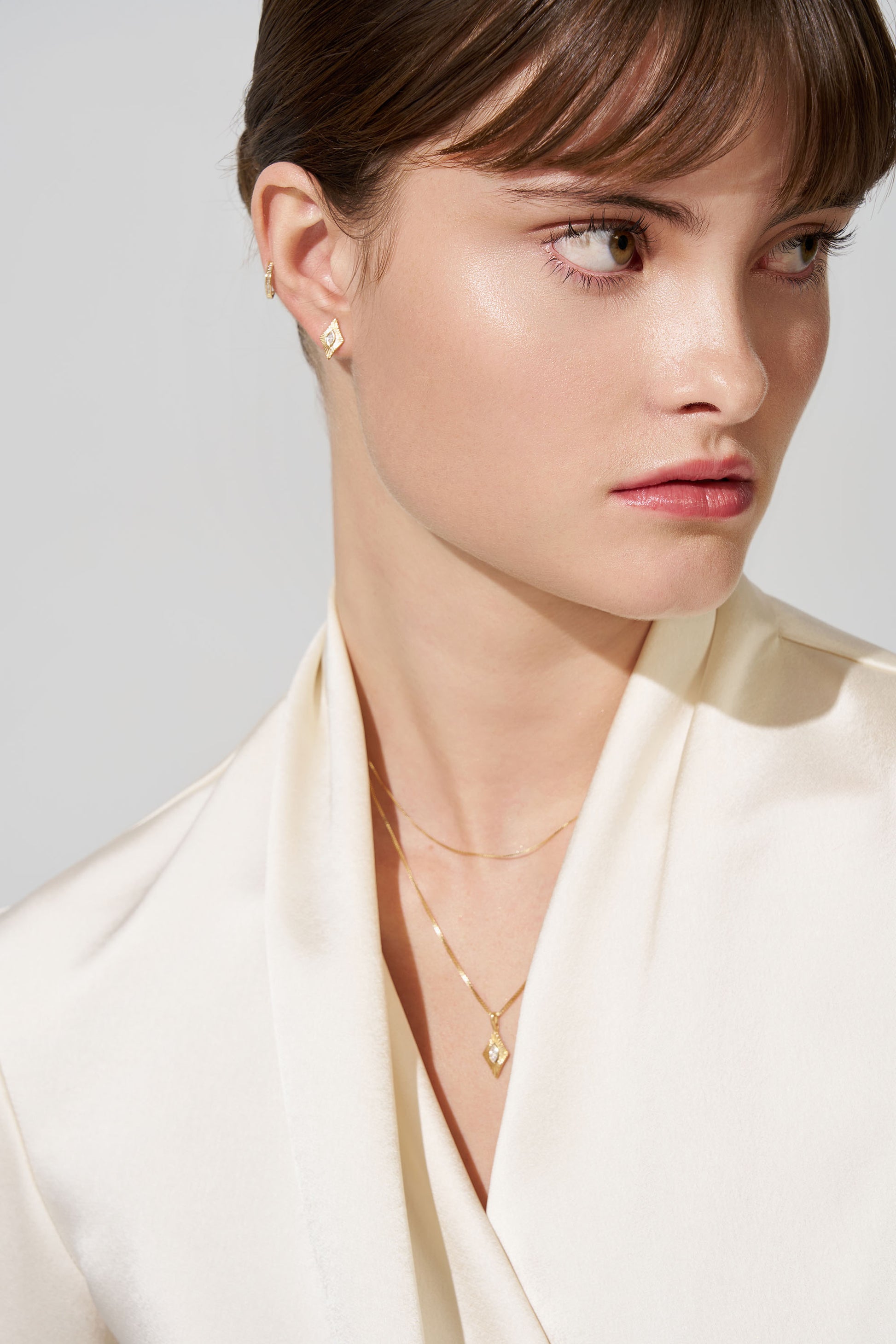 Pendant 0.11ct Solid Yellow Gold — front view