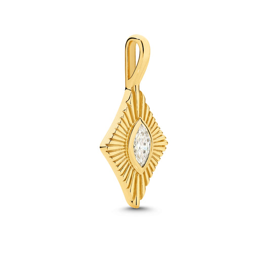 Pendant 0.11ct Solid Yellow Gold — top view