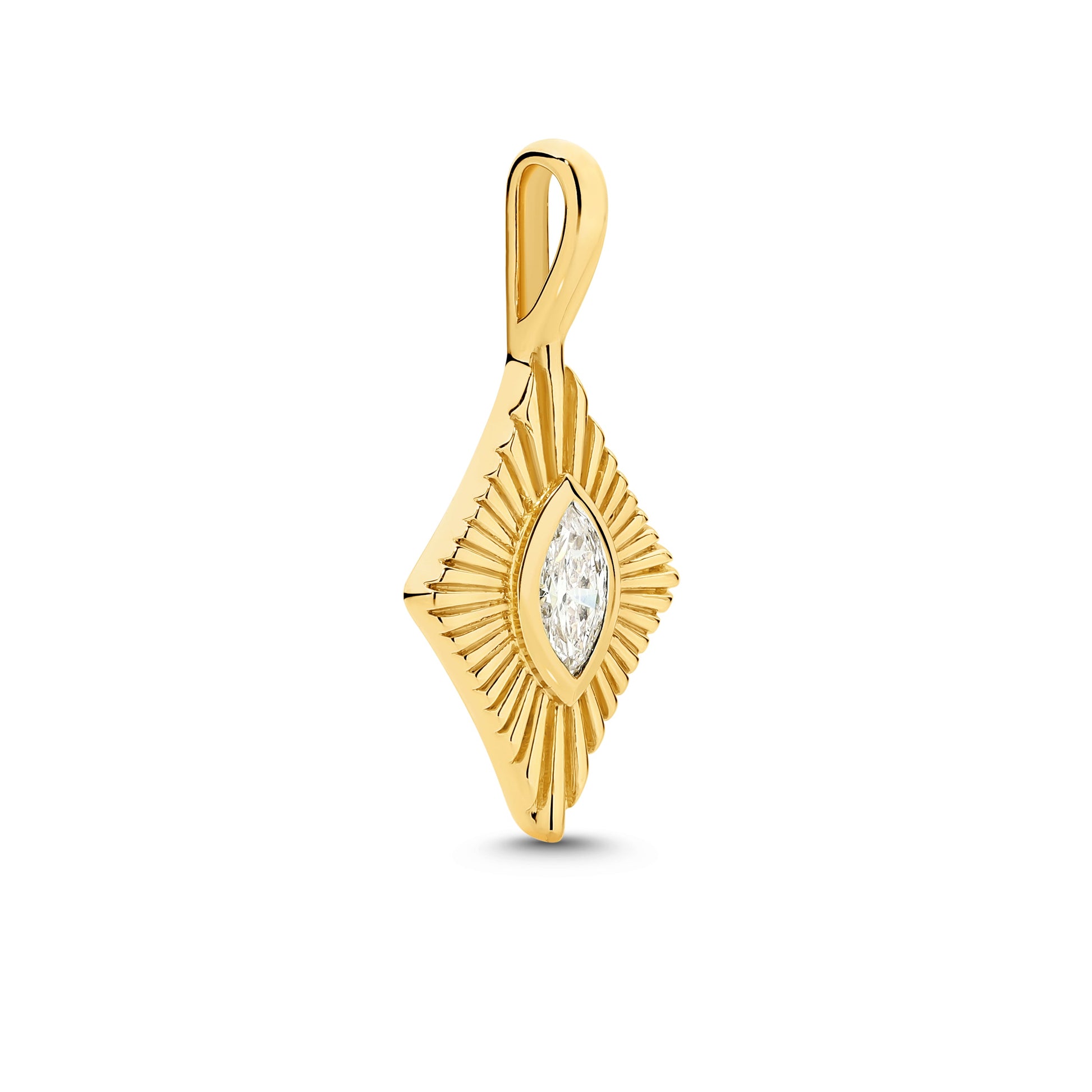 Pendant 0.11ct Solid Yellow Gold — top view