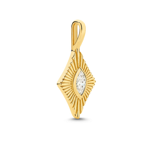 Pendant 0.11ct Solid Yellow Gold — top view