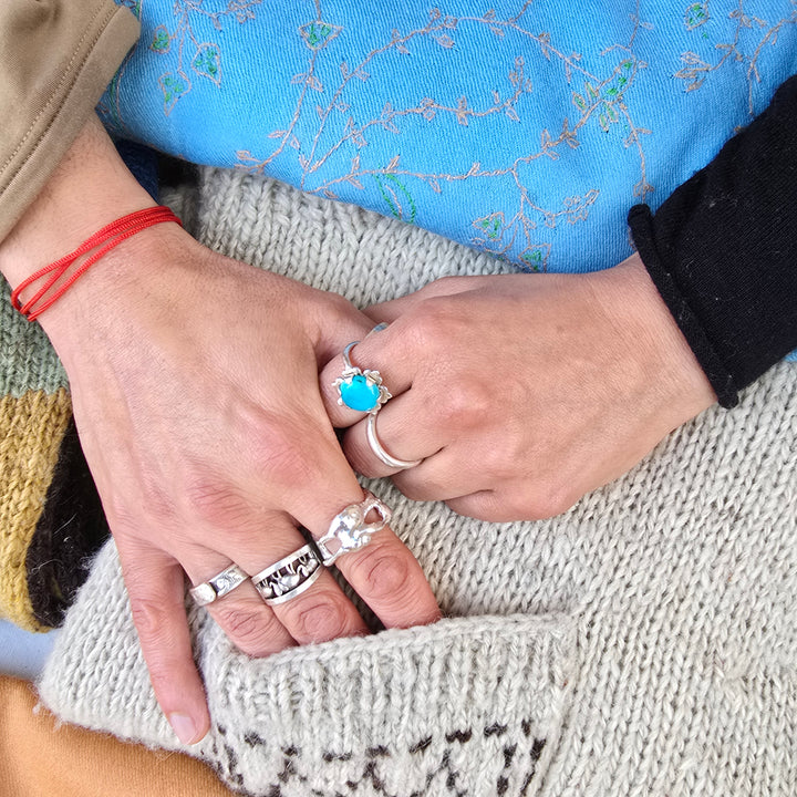 Ruchi — turquoise ring on hand