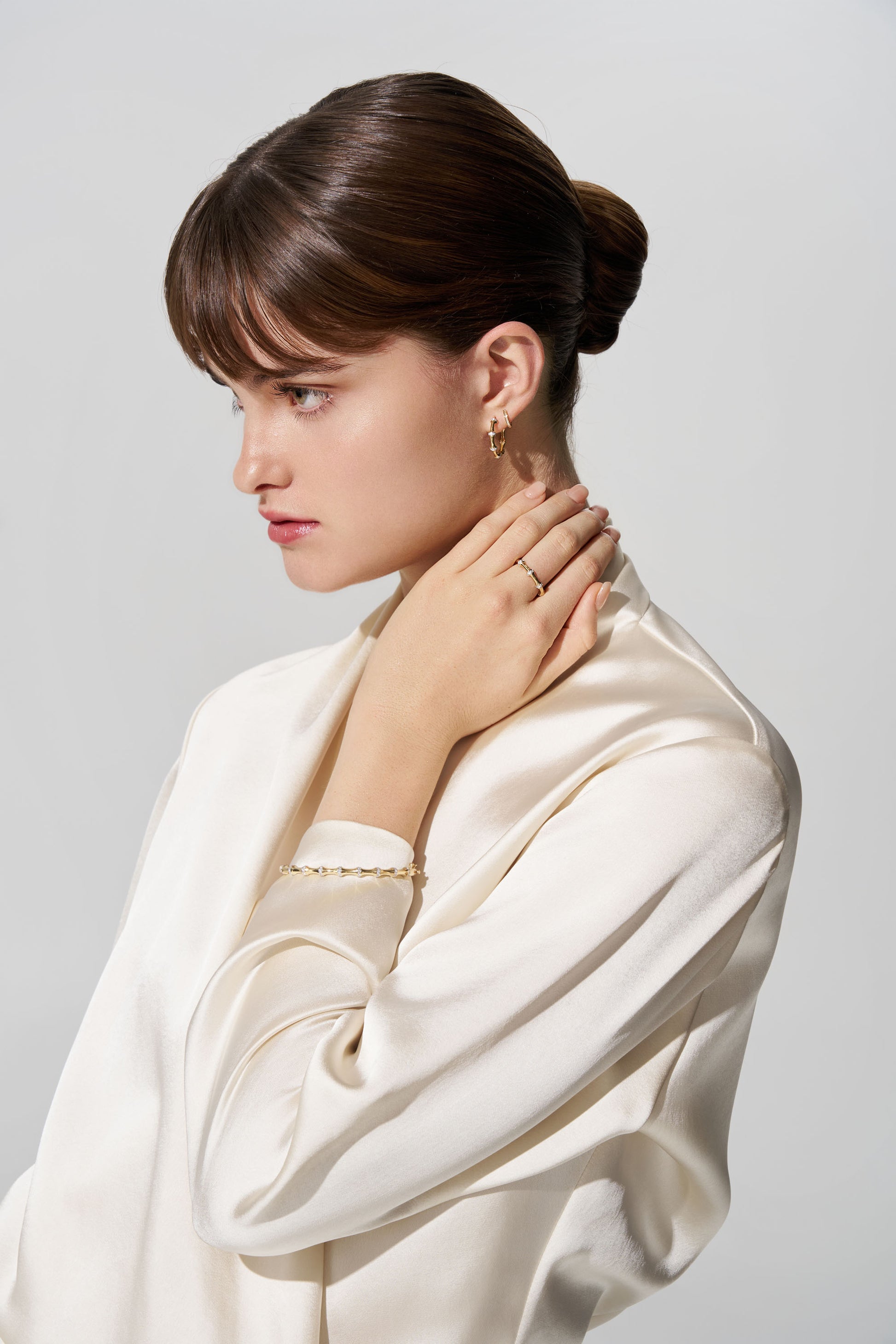Ring 0.12ct Solid Yellow Gold — side view
