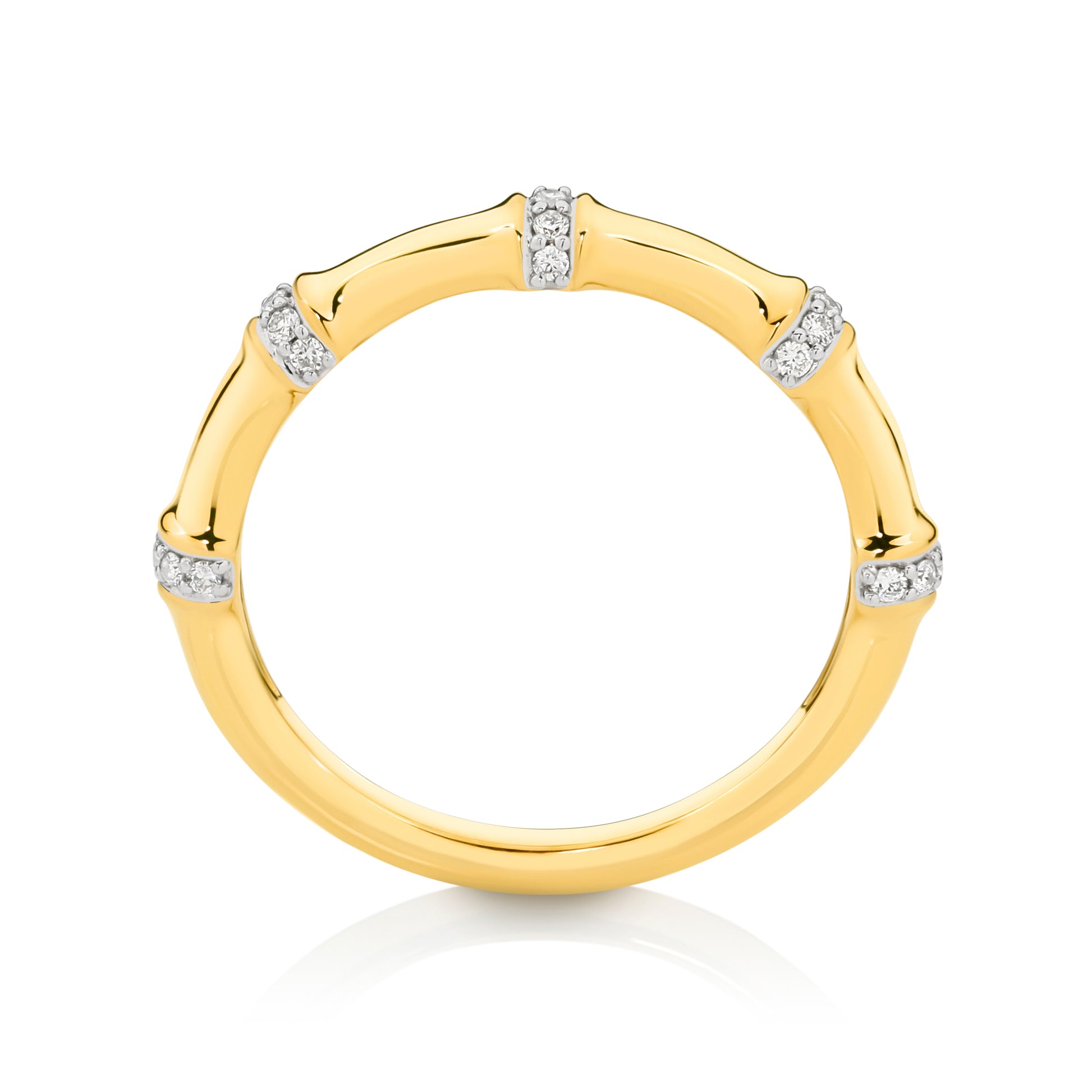 Ring 0.12ct Solid Yellow Gold — top view