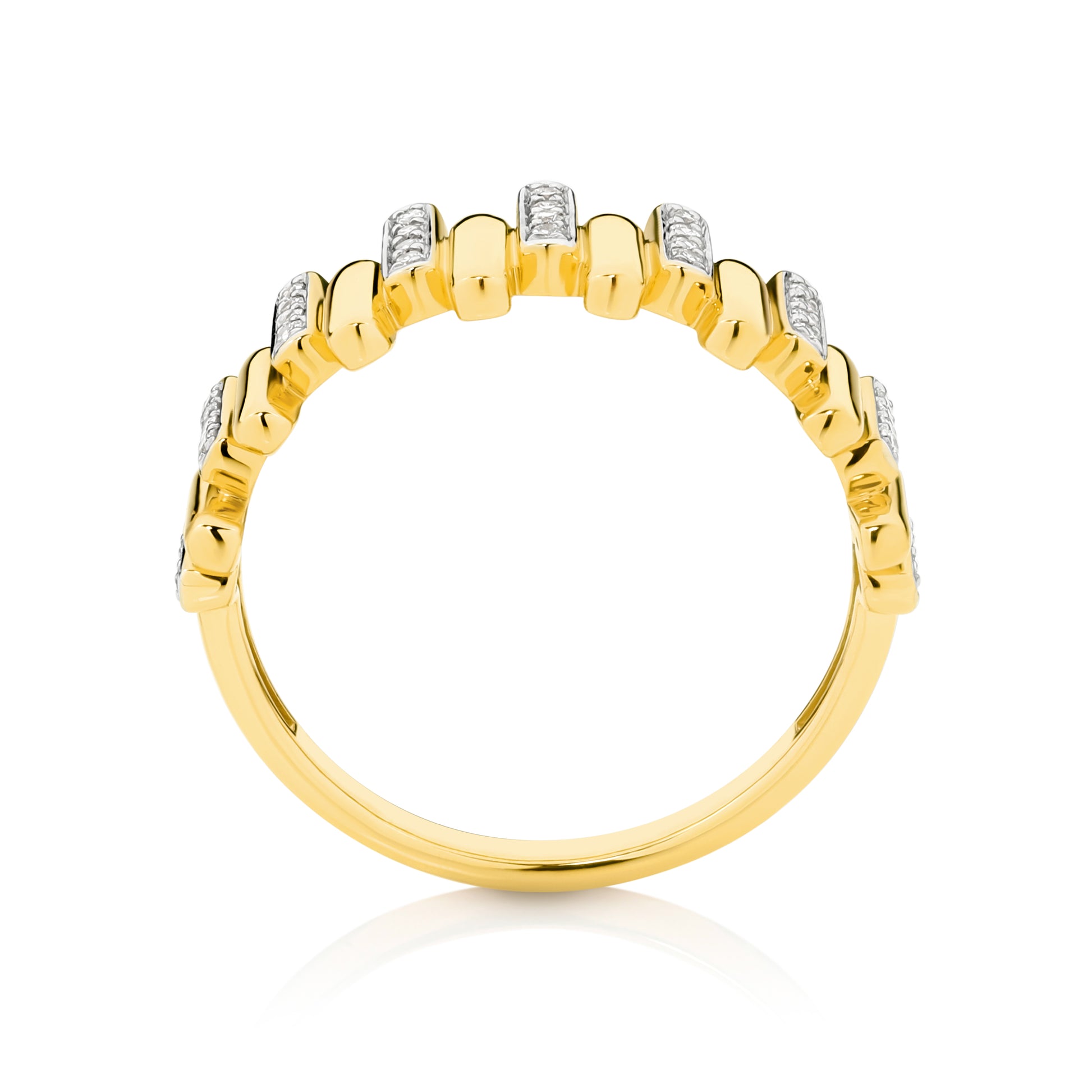 Ring 0.14ct Solid Yellow Gold — top view