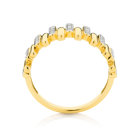 Ring 0.14ct Solid Yellow Gold — top view
