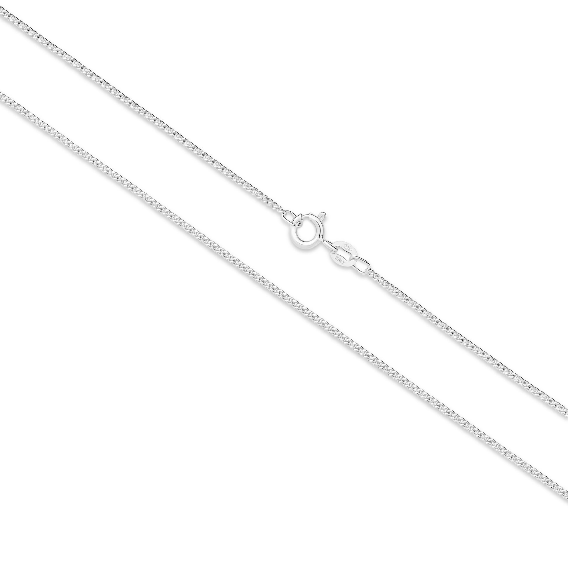 Sterling Silver Curb Diamond Cut Chain 0.8mm