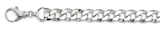 Super heavy silver curb chain 15 mm